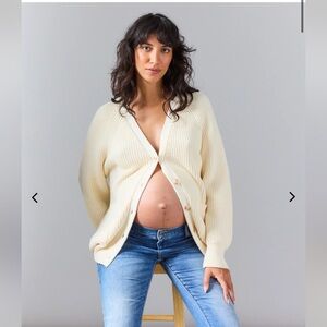 Hatch The Maternity Nursing Friendly Cotton Marlow Cardigan Size 4